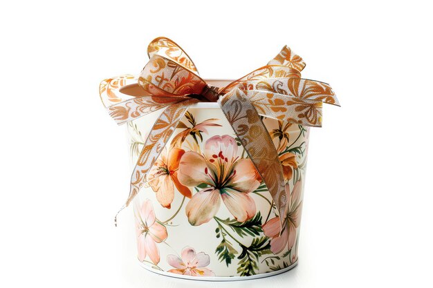 Cadou brodat cu model floral